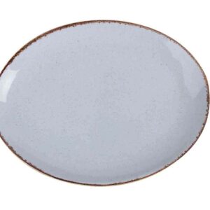 Блюдо овальное Porland Seasons Grey 36х27 см серый Posuda Vip