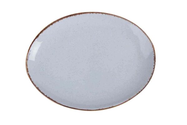 Блюдо овальное Porland Seasons Grey 36х27 см серый Posuda Vip