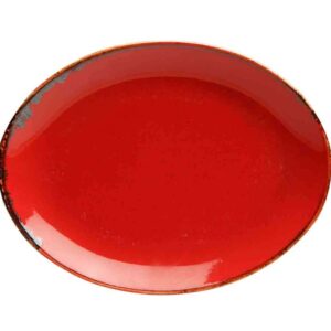 Блюдо овальное Porland Seasons Red 24х19 см красный Posuda Vip