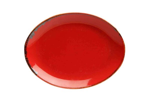Блюдо овальное Porland Seasons Red 31х24 см красный Posuda Vip