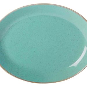 Блюдо овальное Porland Seasons Turquoise 24х19 см бирюзовый Posuda Vip