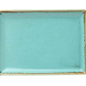 Блюдо прямоугольное Porland Seasons Turquoise 21х27см бирюзовый Posuda Vip
