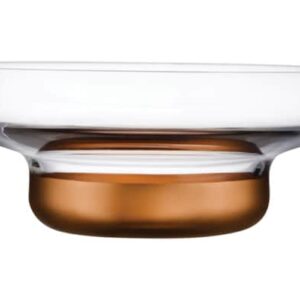Чаша декоративная Nude Glass Контур 36 см прозрачная медным дном Посуда Vip