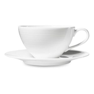 Чашка чайная с блюдцем Narumi Воздушный белый 350 мл Посуда Vip