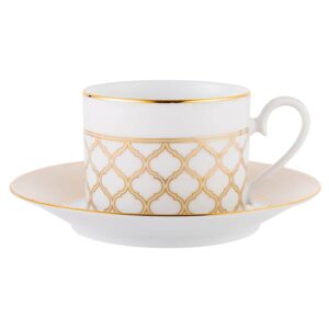 Чашка чайная с блюдцем Noritake Царский дворец золотой кант 240 мл Посуда Vip