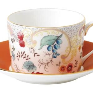 Чашка чайная с блюдцем Wedgwood Вандерласт Цветы 150 мл Посуда Vip