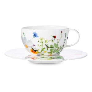Чашка чайно-кофейная с блюдцем Rosenthal Альпийские цветы 300 мл Посуда Vip