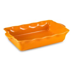 Форма для запекания прямоугольная Esprit de cuisine Festonne 41х25 см ручки оранжевая Посуда Vip
