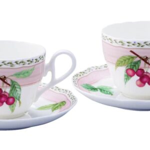 Набор чашек чайных с блюдцем Noritake Фруктовый сад 250 мл розовый Посуда Vip