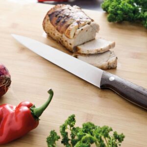 Нож для мяса Berghoff Essentials с рукоятью из темного дерева 20см Posuda Vip