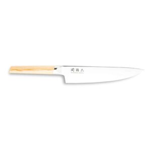 Нож поварской Шеф KAI Магороку Композит 20 см два сорта стали ручка светлое дерево Посуда Vip