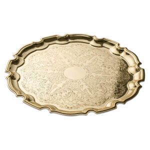 Поднос Queen Anne Чиппендейл 31см золотой цвет Посуда Vip