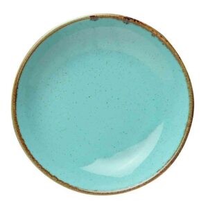 Тарелка глубокая Porland Seasons Turquoise 21 см безбортовая бирюзовый Posuda Vip