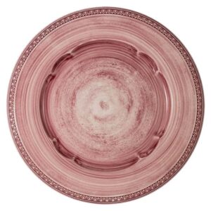 Тарелка обеденная Matceramica Augusta розовая 27 см Posuda Vip