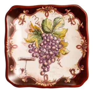 Тарелка пирожковая Certified Int Виноделие Красный виноград-1 15 см Посуда Vip