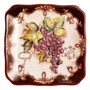 Тарелка пирожковая Certified Int Виноделие Красный виноград 15 см Посуда Vip