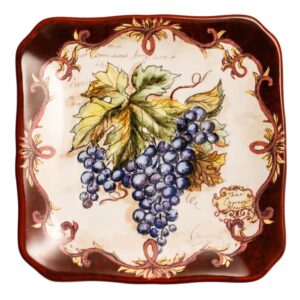 Тарелка пирожковая Certified Int Виноделие Синий виноград 15 см Посуда Vip