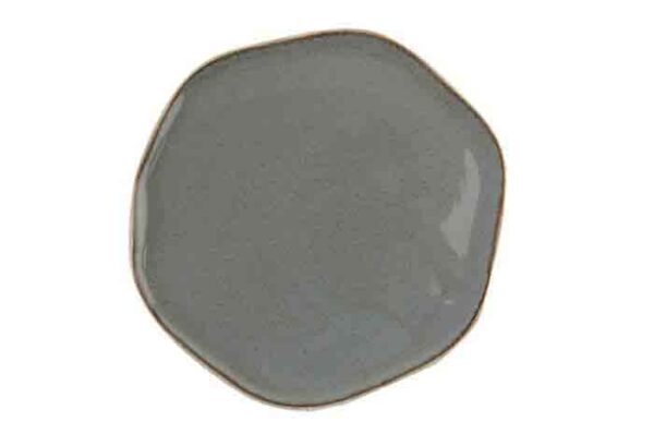 Тарелка с волнообразным краем Porland Dark Grey Seasons 33 см темно-серый Posuda Vip