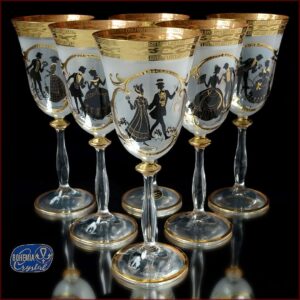 Бокалы для вина Bohemia Crystal Рококо Голд 1061 posuda vip