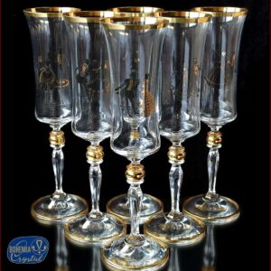 Фужеры для шампанского Bohemia Crystal Рококо Голд 1115 posuda vip