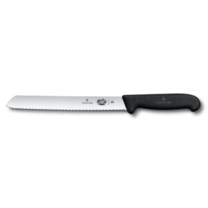 Нож для хлеба Victorinox Fibrox 21 см ручка черная posuda-vip