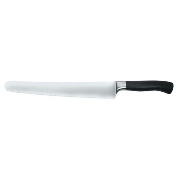 Нож кондитерский Elite P L Proff Cuisine 25 см волнистое лезвие кованый черная ручка posuda-vip