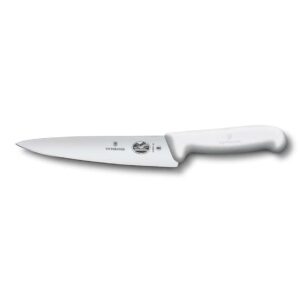 Нож поварской Victorinox Fibrox 25 см ручка белая posuda-vip