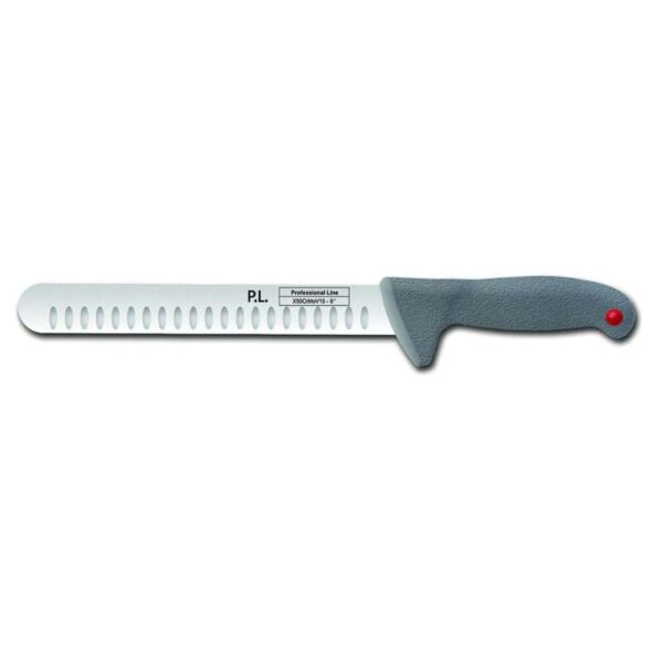 Нож слайсер Pro-Line P L Proff Cuisine 30 см с цветными кнопками серая ручка posuda-vip
