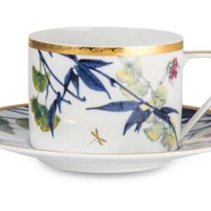 Чашка чайная с блюдцем Rosenthal Турандот 230 мл белый золотой кант posuda-vip