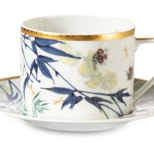 Чашка чайная с блюдцем Rosenthal Турандот 320 мл белый золотой кант posuda-vip