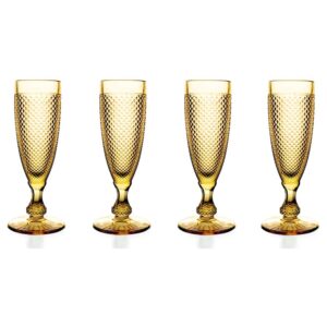 Набор бокалов для шампанского Vista Alegre Бикош 110 мл 4 шт янтарный posuda-vip