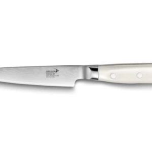 Нож кухонный Deglon Дамаск 67 кованый 11 см ручка белый пластик кориан posuda-vip